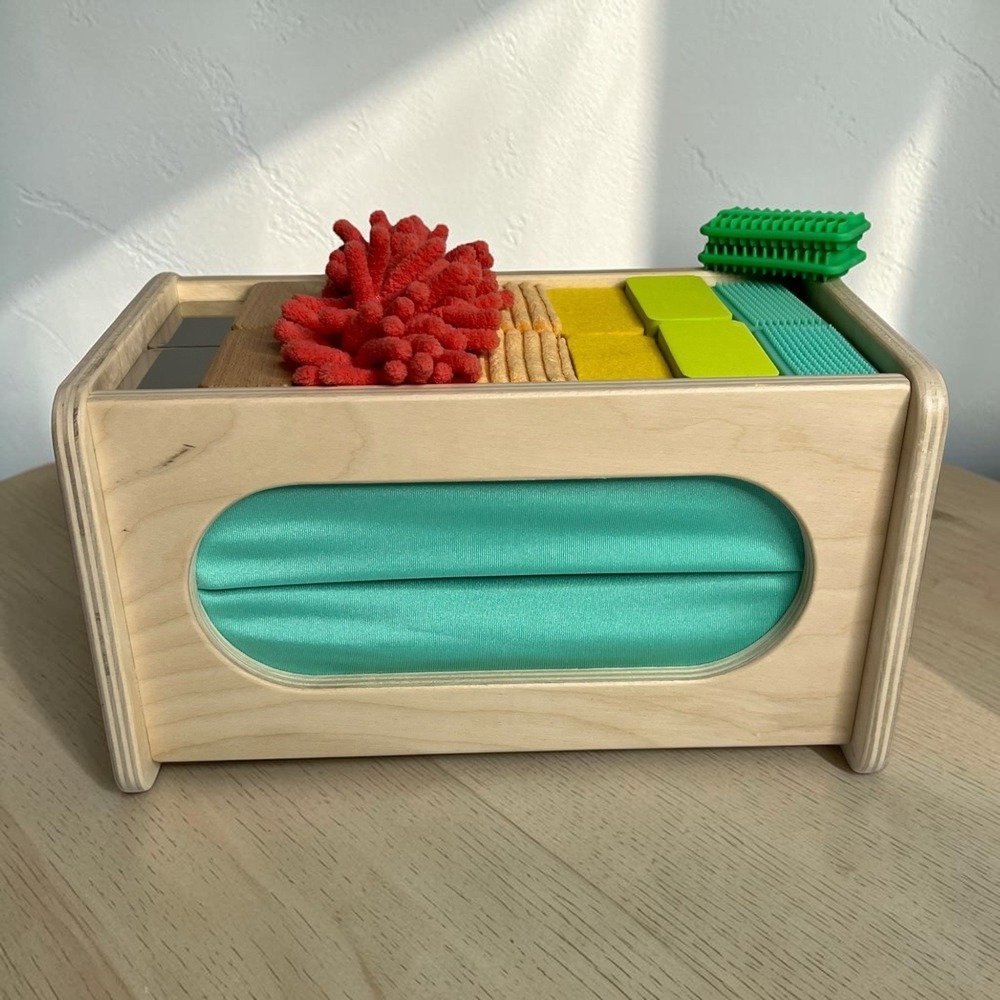 Lovevery Montessori Sensory Box Toy Guessing Game Wooden Analyst 46 47 48 MTH